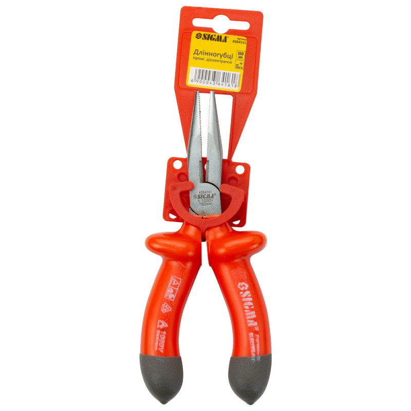 SIGMA Долгогубцы диэлектрические прямые 160мм 1000В 1000В (4364161)