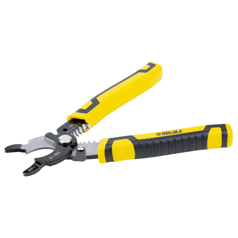 SIGMA Съемник многофункциональный изоляции + кабелерез + плоскогубцы 195мм (4371461)
