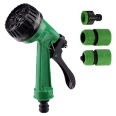 Grad Набор для полива пистолет-распылитель 7-ми режимный 2 коннектора + адаптер на шланг 3/4" (5012545)