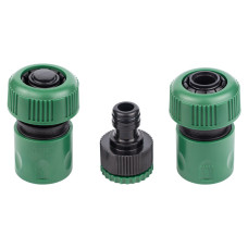 Grad Набор коннекторов 1/2" + адаптер в/с 1/2"×3/4" для шланга 3/4" (ABS) (5016165)