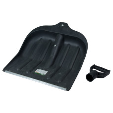 Grad Лопата для уборки снега пластиковая с алюминиевой планкой 440×460×10мм (черная) (5049415)