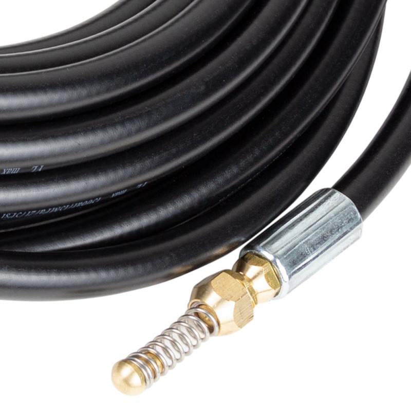 VORTEX Шланг для очистки сточных труб 10м для моек с мощностью от 1500Вт по 2500Вт (5344213)