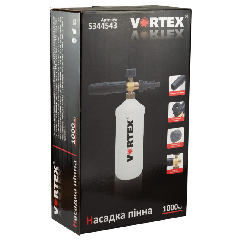 VORTEX Насадка пенная (пеногенератор латунь) 1л для моек с мощностью от 1500Вт по 3000Вт (5344543)