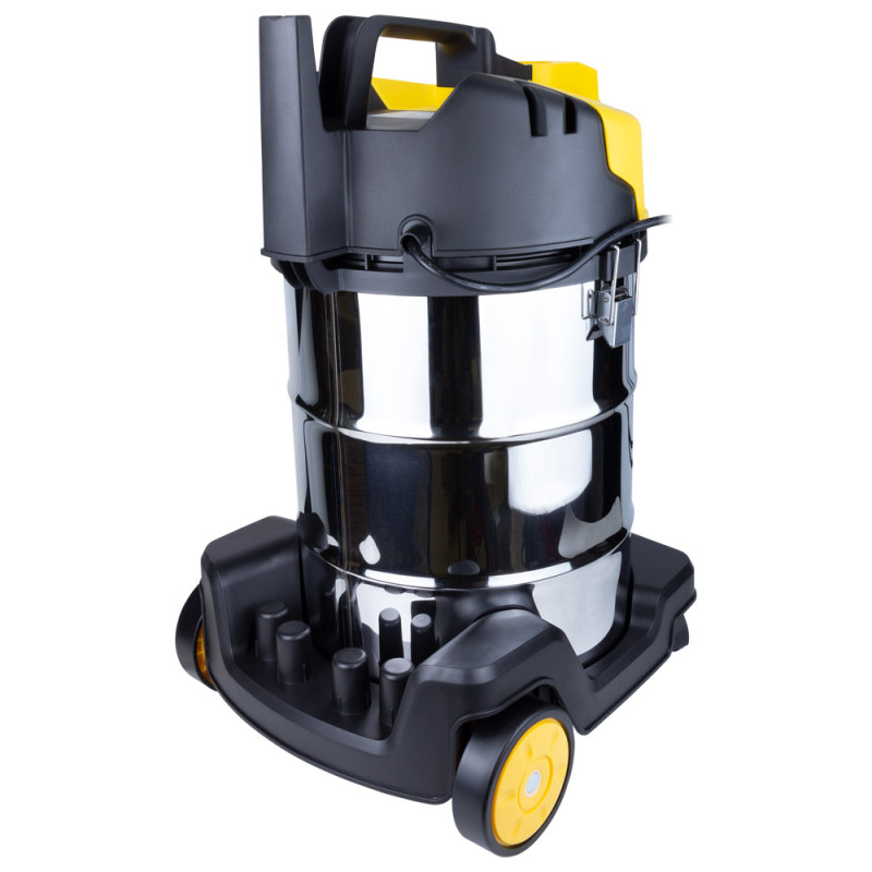 VORTEX Пылесос строительный 1400Вт 3.2м3/мин 22КПа нержавеющий бак 30л (5346483)