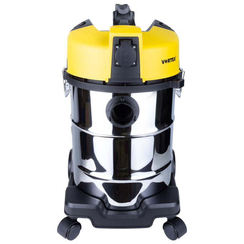 VORTEX Пылесос строительный 1400Вт 3.2м3/мин 22КПа нержавеющий бак 30л (5346483)