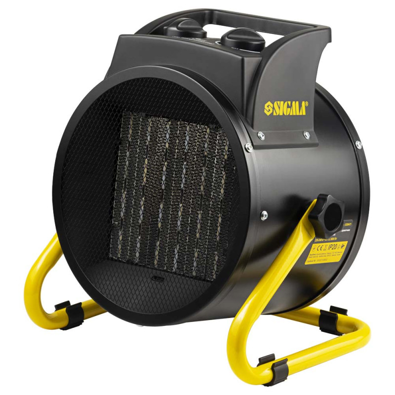 SIGMA Электрическая тепловая пушка с керамическим нагревателем 3.0 кВт (металл) (5359471)