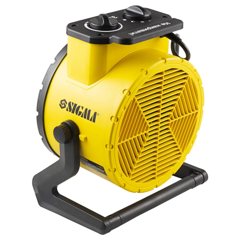 SIGMA Электрическая тепловая пушка с керамическим нагревателем 3.0кВт (ударостойкий пластик) (5359541)