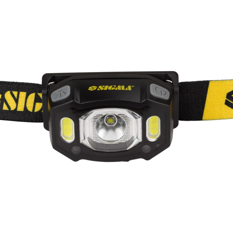 SIGMA LED фонарь налобный аккумуляторный 300Лм 1200мАч с сенсором (5390231)