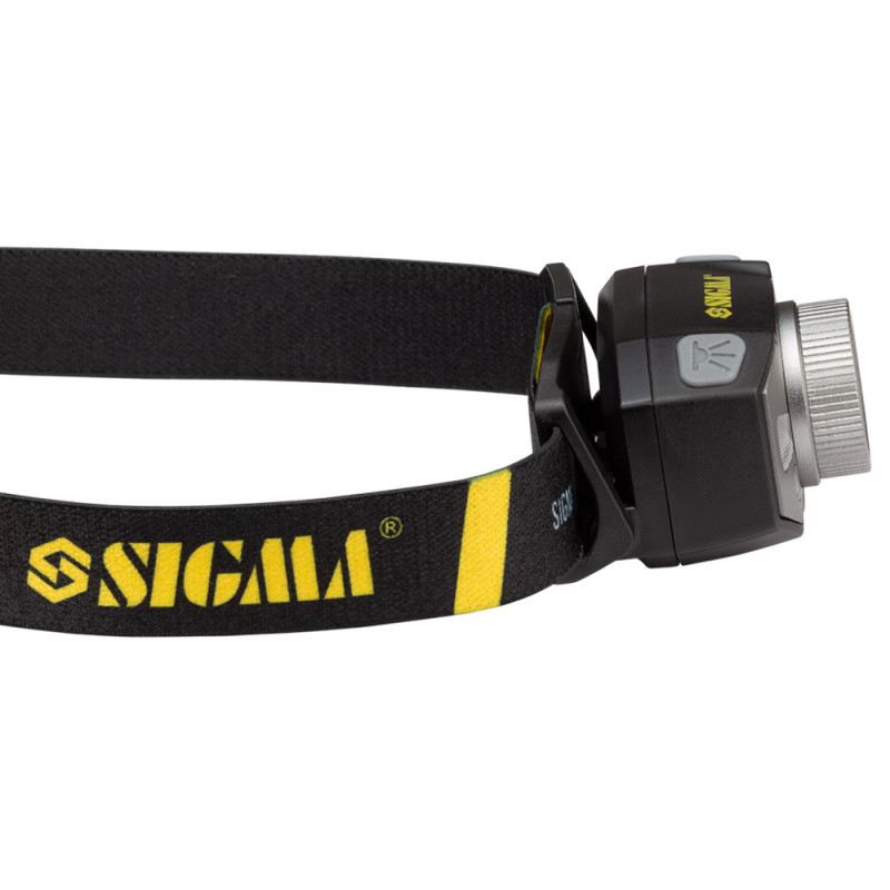SIGMA LED фонарь налобный аккумуляторный 300Лм 1200мАч с сенсором и фокусировкой (5390251)