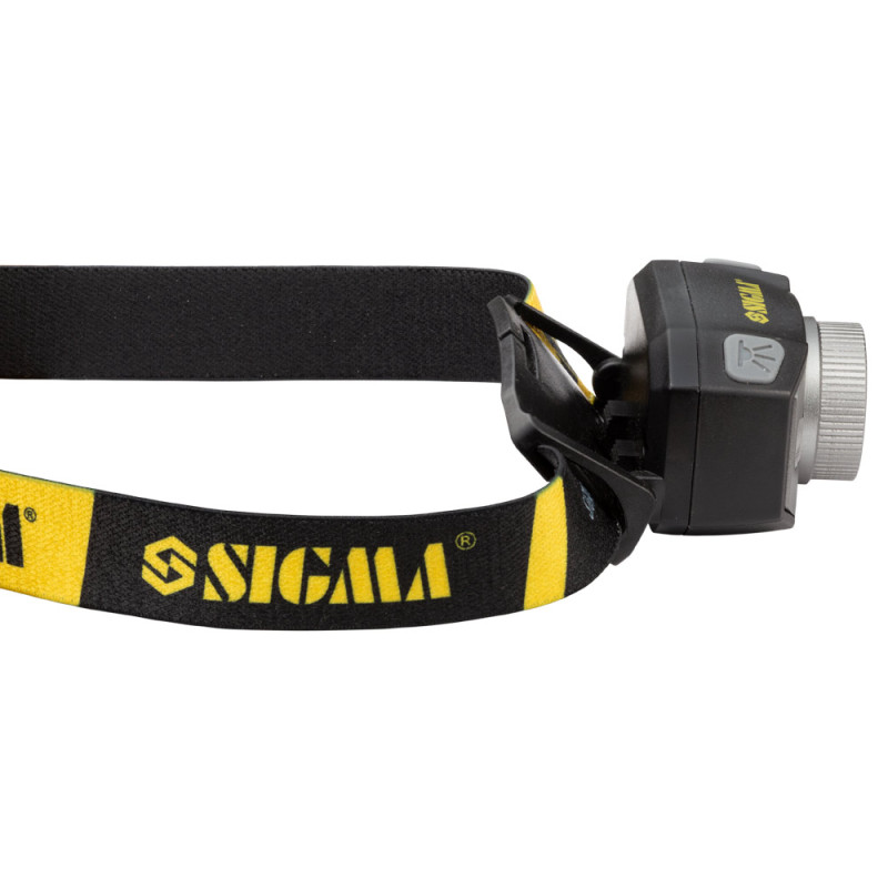 SIGMA LED фонарь налобный аккумуляторный 300Лм 1200мАч с сенсором и фокусировкой (5390251)