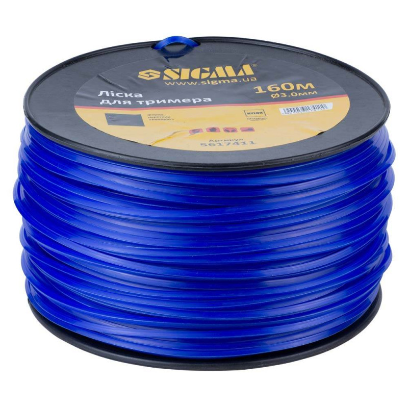 SIGMA Леска для триммера квадрат Ø3.0мм 160м катушка (5617411)