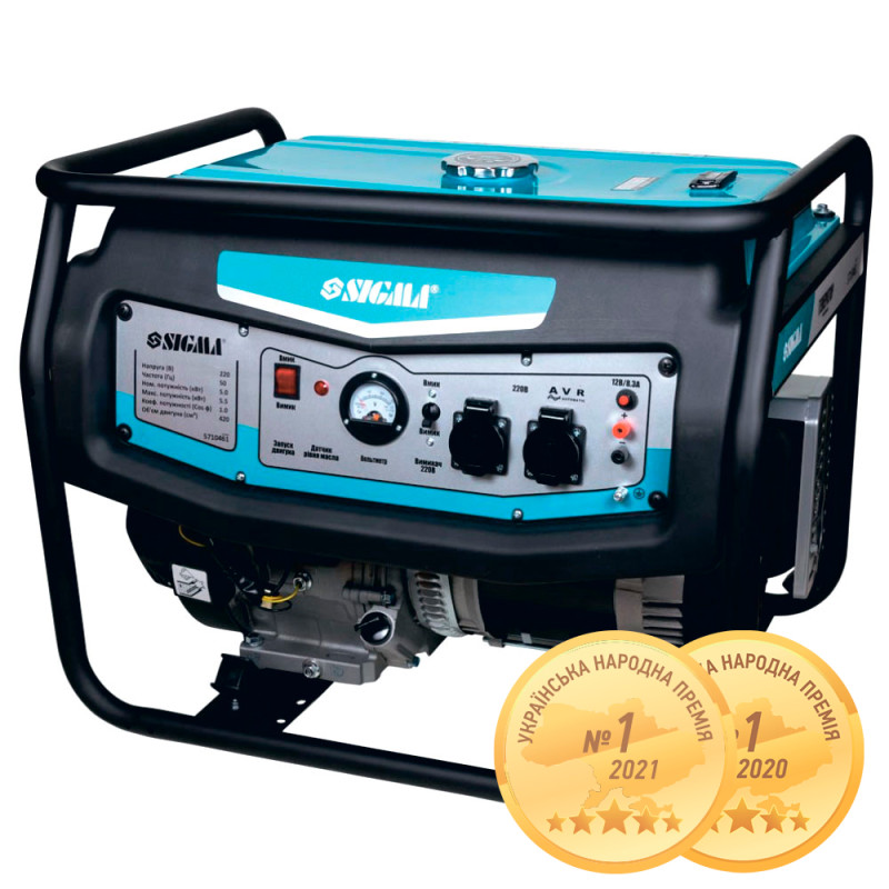 SIGMA Генератор бензиновый 2.8/3.0кВт 4-х тактный ручной запуск (5710401)