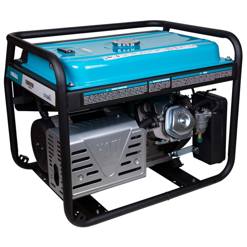 SIGMA Генератор бензиновый 5.0/5.5кВт 4-х тактный ручной запуск (5710461)