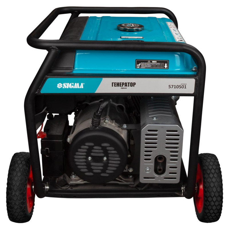 SIGMA Генератор бензиновый 220-380В 7.5/8.0кВт 4-х тактный электрозапуск (5710501)