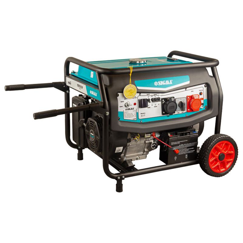 SIGMA Генератор бензиновый 220-380В 9.5/10.0кВт 4-х тактный электрозапуск (5710531)
