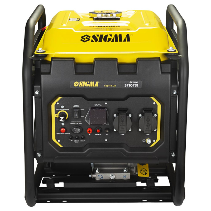 SIGMA Генератор инверторный бензиновый 3.0/3.5кВт 12л 4-х тактный ручной запуск (5710731)