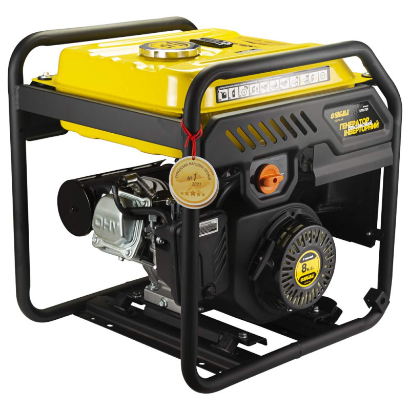 SIGMA Генератор инверторный бензиновый 3.0/3.5кВт 12л 4-х тактный ручной запуск (5710731)