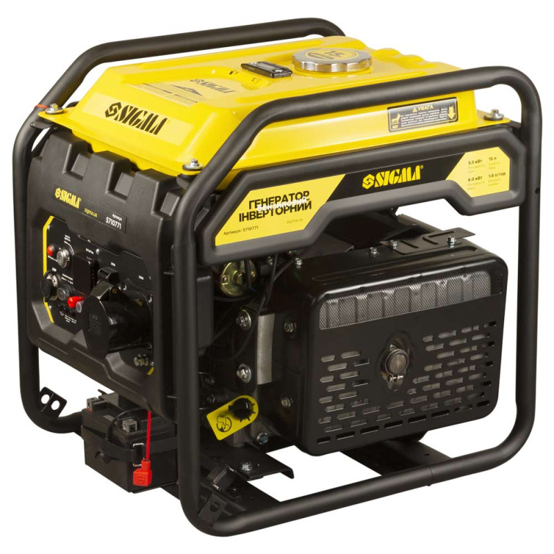 SIGMA Генератор инверторный бензиновый 5.5/6.0кВт 15л 4-х тактный с выводом под АВР (5710771)