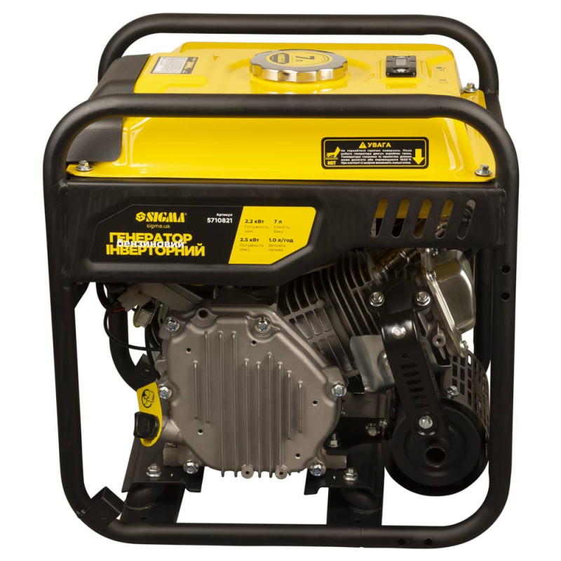 SIGMA Генератор инверторный бензиновый 2.2/2.5кВт 7л 4-х тактный ручной запуск (5710821)