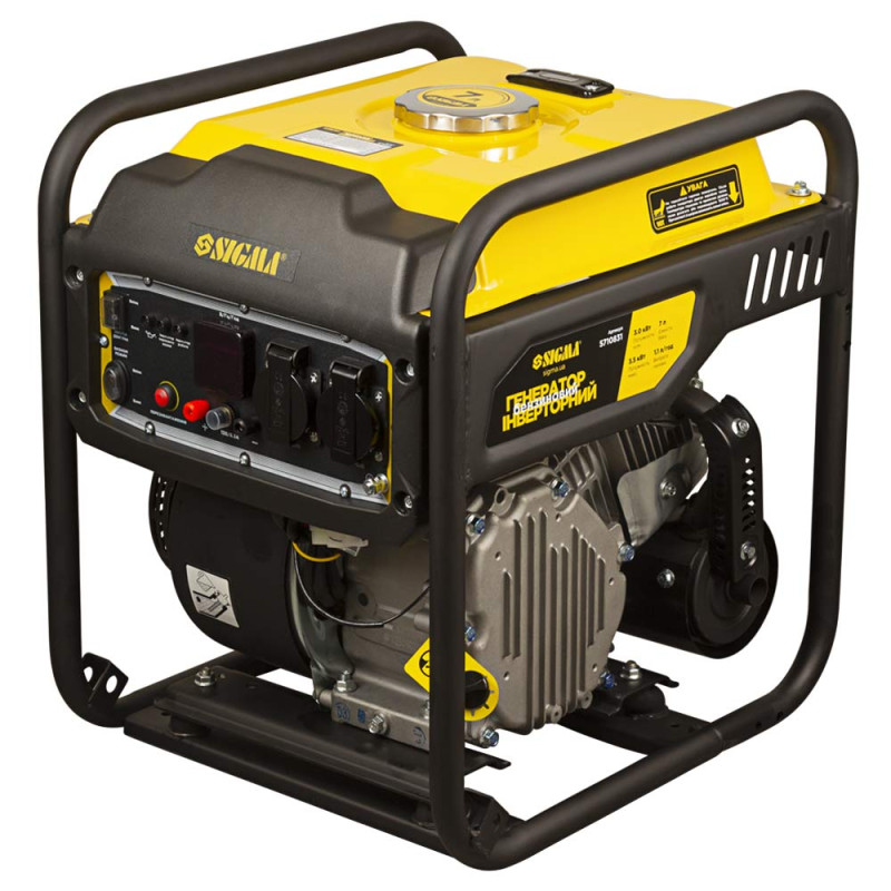 SIGMA Генератор инверторный бензиновый 3.0/3.5кВт 7л 4-х тактный ручной запуск (5710831)