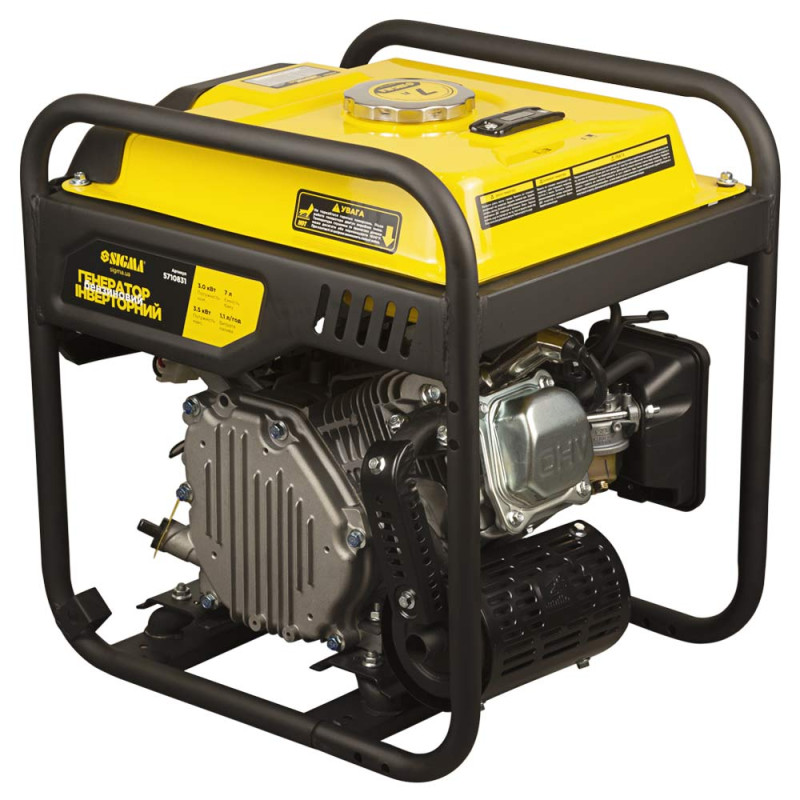 SIGMA Генератор инверторный бензиновый 3.0/3.5кВт 7л 4-х тактный ручной запуск (5710831)