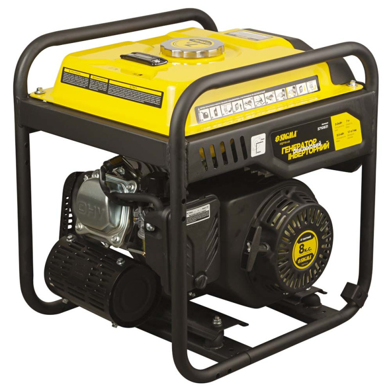 SIGMA Генератор инверторный бензиновый 3.0/3.5кВт 7л 4-х тактный ручной запуск (5710831)