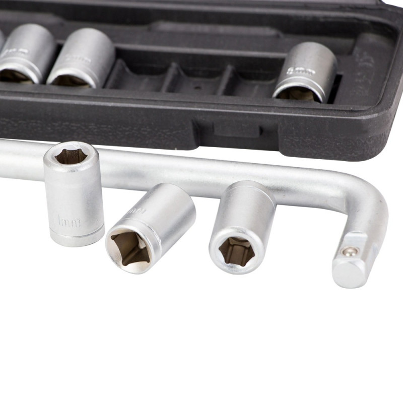 Grad Набор торцевых насадок 1/2" 9шт + вороток (кейс) (6003035)