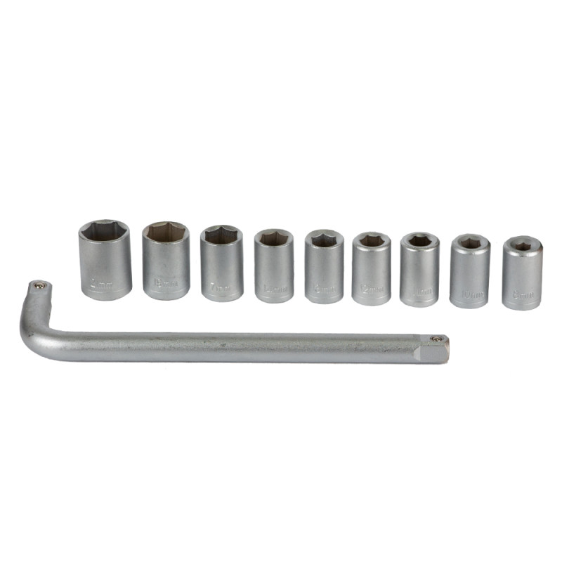 Grad Набор торцевых насадок 1/2" 9шт + вороток (кейс) (6003035)