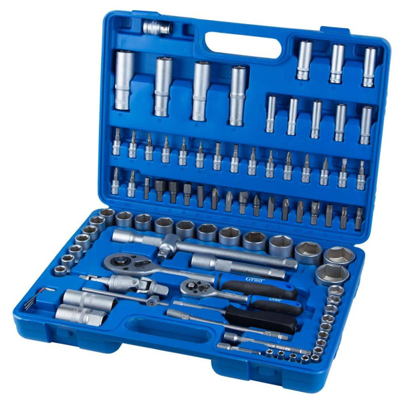 Grad Набор торцевых насадок и биты 1/4", 1/2" 94шт Start (6003175)