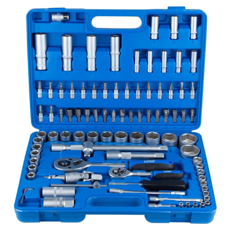 Grad Набор торцевых насадок и биты 1/4", 1/2" 94шт Start (6003175)