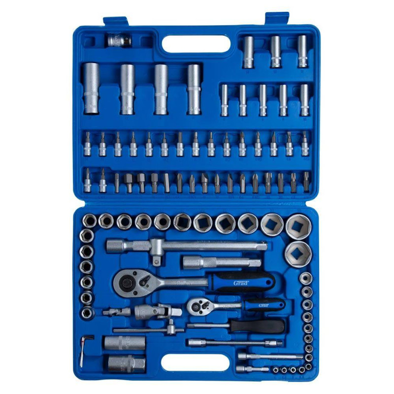 Grad Набор торцевых насадок и биты 1/4", 1/2" 94шт Start (6003175)