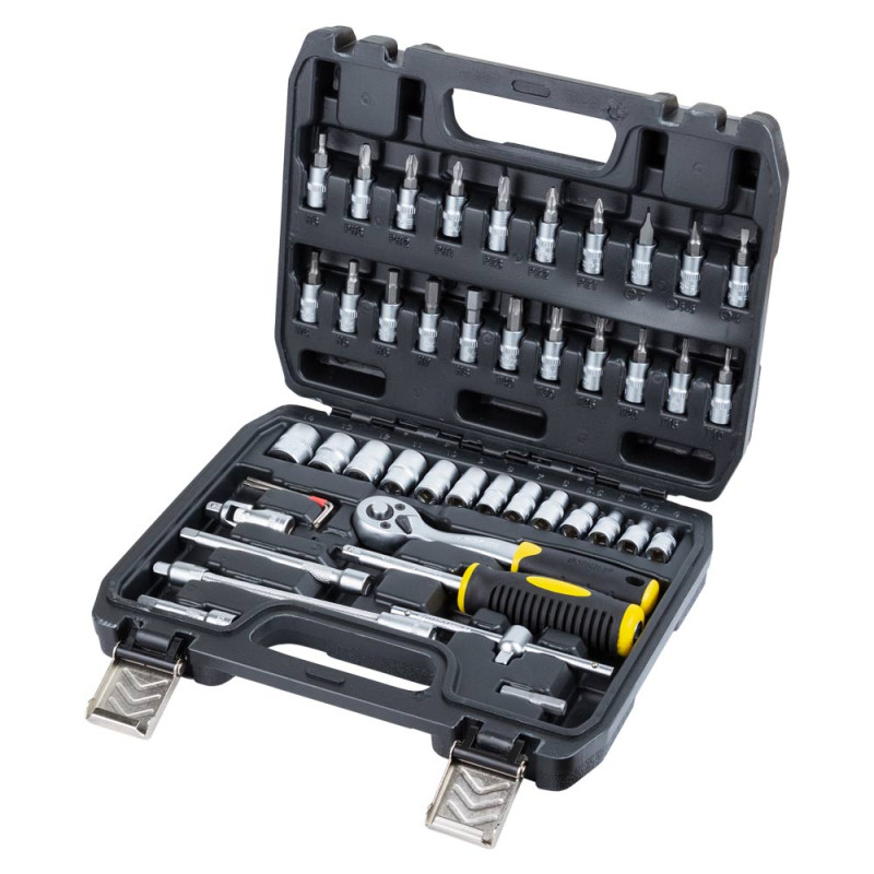 SIGMA Набор насадок торцевых и бит 1/4" 46шт CrV mid (6003511)