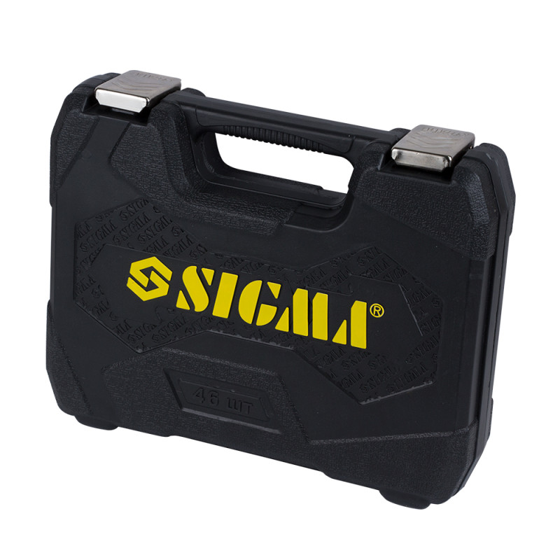 SIGMA Набор насадок торцевых и бит 1/4" 46шт CrV mid (6003511)