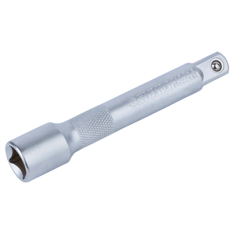 SIGMA Ключ-трещотка 1/2" с набором насадок и удлинителем 12шт CrV mid (6003701)