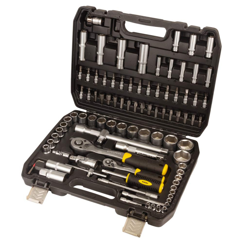 SIGMA Набор насадок торцевых и бит 1/4", 1/2" 94шт CrV mid (6003761)