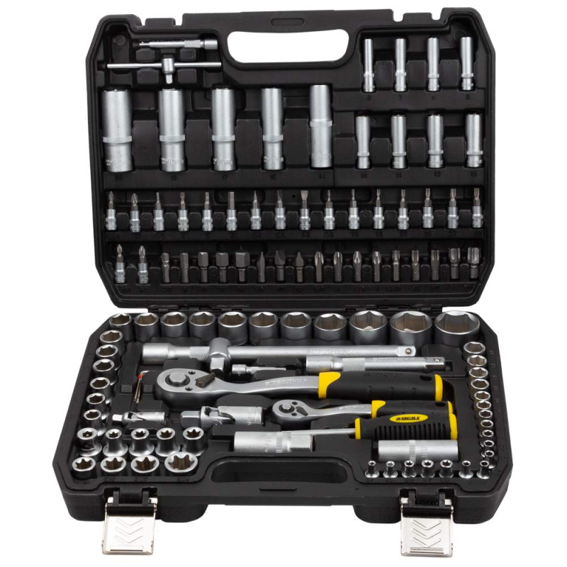 SIGMA Набор насадок торцевых и бит 1/4", 1/2" 110шт CrV mid (6003771)