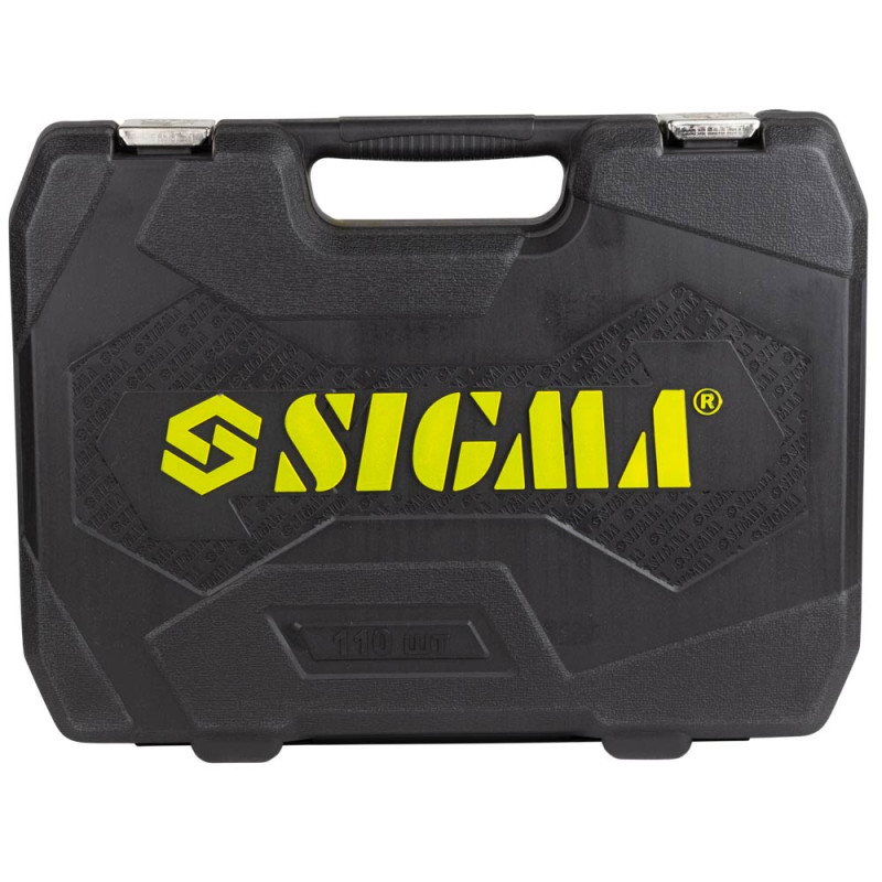 SIGMA Набор насадок торцевых и бит 1/4", 1/2" 110шт CrV mid (6003771)