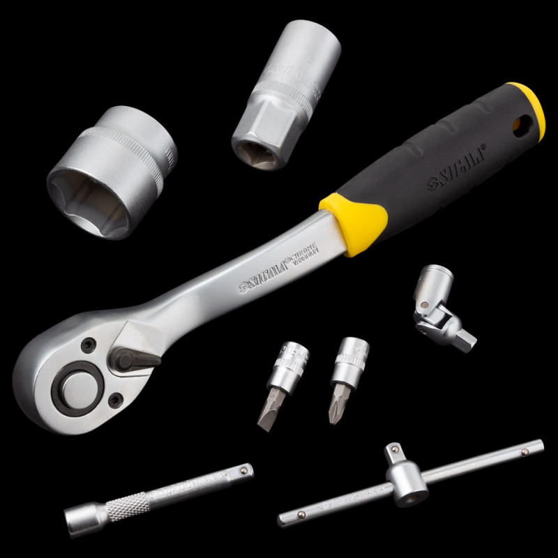 SIGMA Набор торцевых насадок и биты 1/4" 1/2" 114шт CrV (6003781)