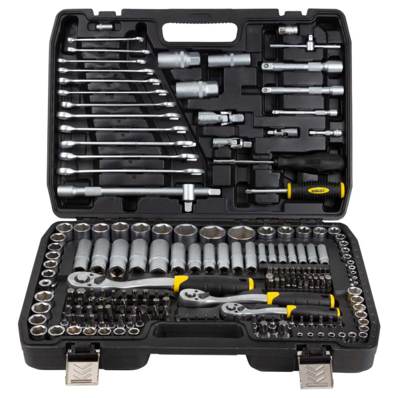 SIGMA Набор торцевых насадок и биты 1/4", 3/8", 1/2" 216шт CrV (6003841)