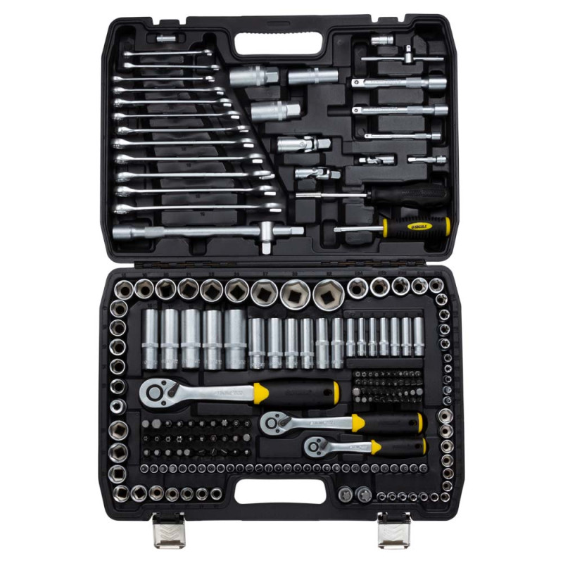 SIGMA Набор торцевых насадок и биты 1/4", 3/8", 1/2" 216шт CrV (6003841)