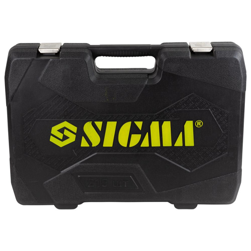 SIGMA Набор торцевых насадок и биты 1/4", 3/8", 1/2" 216шт CrV (6003841)