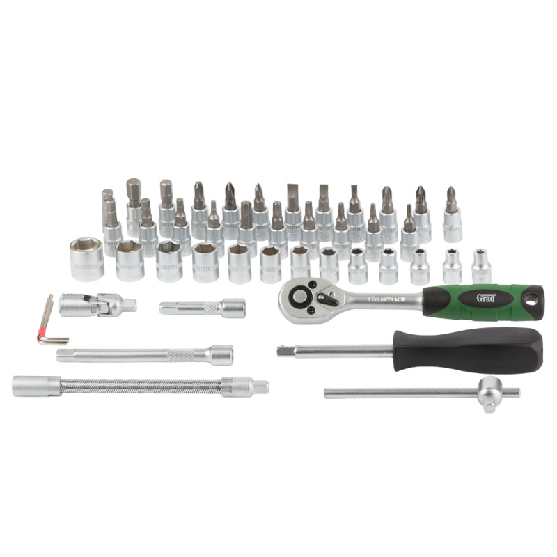 Grad Набор торцевых насадок и бит 1/4" 46шт (6004015)