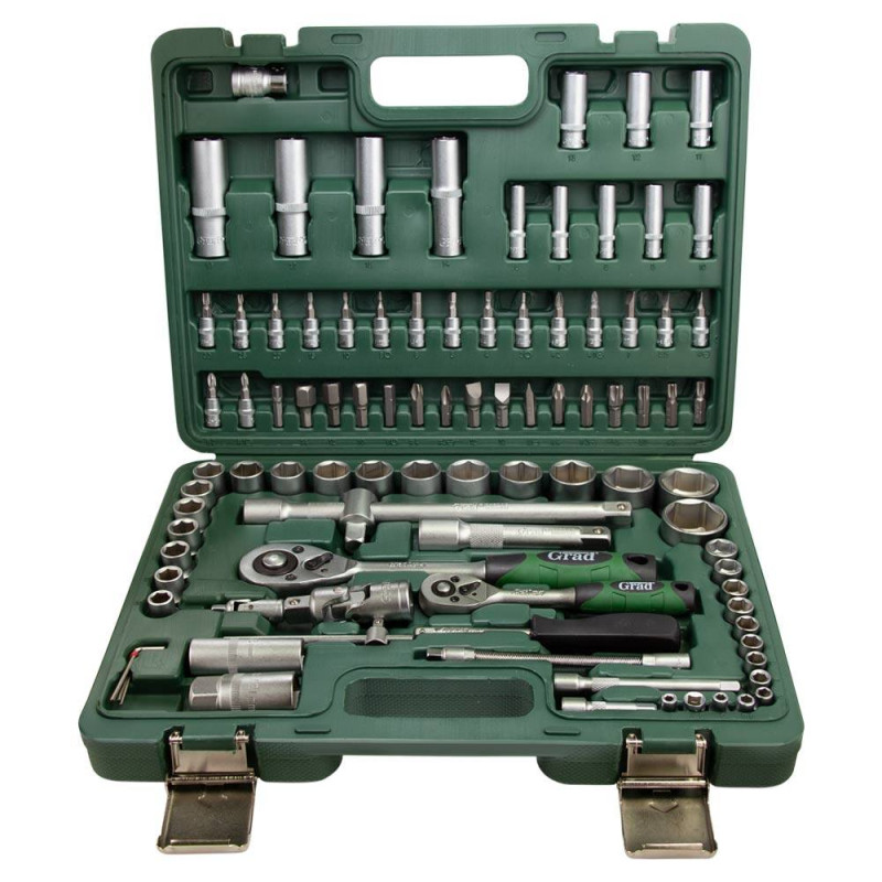 Grad Набор торцевых насадок и бит 1/4", 1/2" 94шт (6004265)