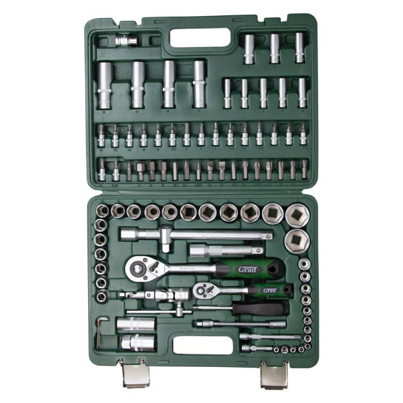 Grad Набор торцевых насадок и бит 1/4", 1/2" 94шт (6004265)