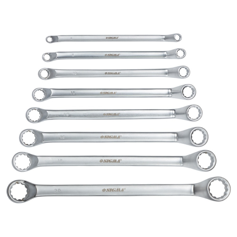 SIGMA Ключи накидные 8шт 6-22мм CrV satine (6010051)