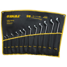 SIGMA Ключи накидные 12шт 6-32мм CrV satine (тк. чехол) (6010061)