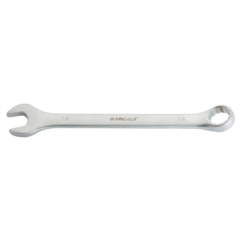 SIGMA Ключ рожково-накидный 16мм CrV satine с подвесом (6021611)