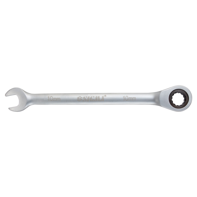 SIGMA Ключ рожково-накидный трещеточный 10мм CrV satine (6022101)