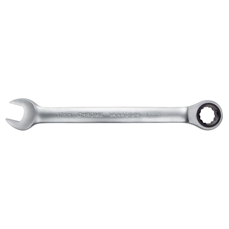 SIGMA Ключ рожково-накидный трещеточный 17мм CrV satine (6022171)