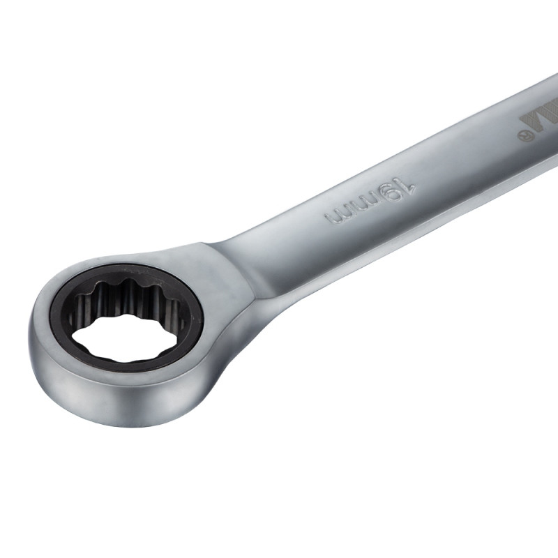 SIGMA Ключ рожково-накидный трещеточный 19мм CrV satine (6022191)